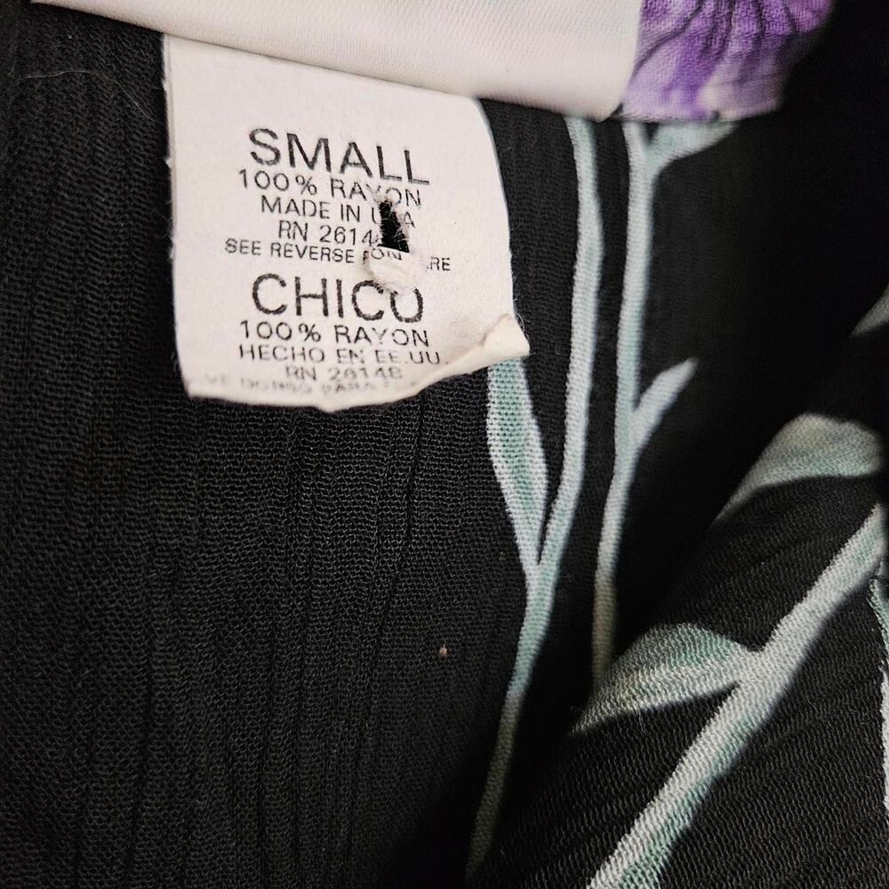90s indie cottagecore black floral shirt and maxi skirt set - Picture 4 of 8